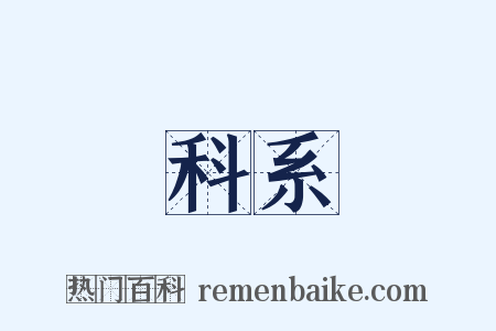 科系是什么意思的图片